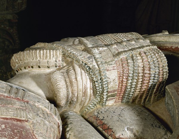 SEPULCRO DE LEONOR RUIZ DE CASTRO SEGUNDA ESPOSA DEL INFANTE DON FELIPE- DET DEL TOCADO - S XIII
VILLALCAZAR DE SIRGA, IGLESIA DE SANTA MARIA LA BLANCA
PALENCIA
