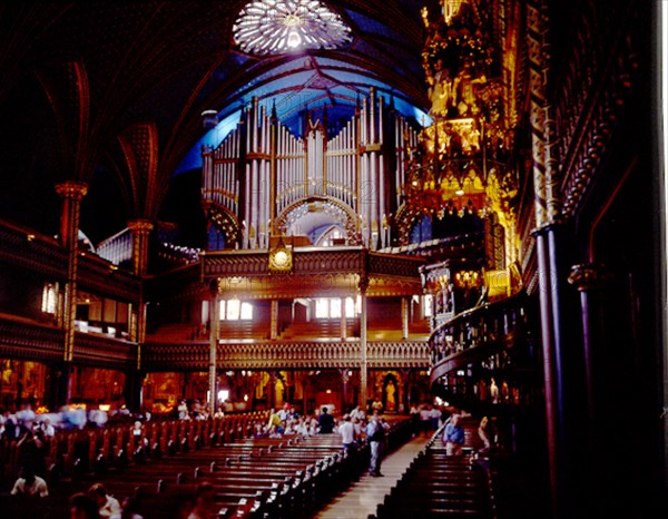 CASAVANT HNOS
INTERIOR-VISTA DEL ORGANO-1891
MONTREAL, BASILICA NUESTRA SEÑORA
CANADA