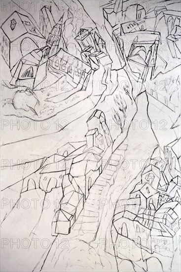 QUINTERO DANIEL 1949/
(PAISAJE RURAL) - 2002 - DIBUJO
MADRID, COLECCION DANIEL QUINTERO
MADRID