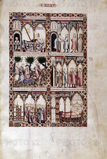 ALFONSO X EL SABIO 1221/84
MTI1-CANTIGA STA MARIA Nº135-F191R-UNION DE AMANTES QUE HACEN PROMESA A LA VIRGEN-S XIII
SAN LORENZO DEL ESCORIAL, MONASTERIO-BIBLIOTECA
MADRID
This image is not downloadable. Contact us for the high res.