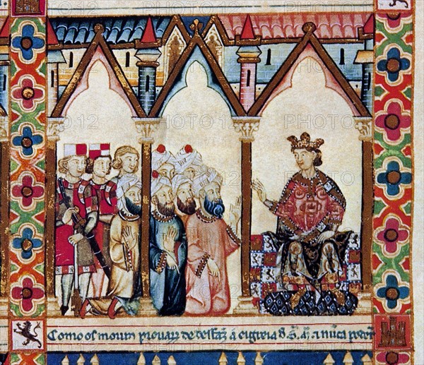 ALFONSO X EL SABIO 1221/84
D-MTI1-CANTIGA STA MARIA Nº169-F226V-D-REY MORO DE MURCIA ANTE LA CORTE DE ALFONSO X-S XIII
SAN LORENZO DEL ESCORIAL, MONASTERIO-BIBLIOTECA
MADRID

This image is not downloadable. Contact us for the high res.