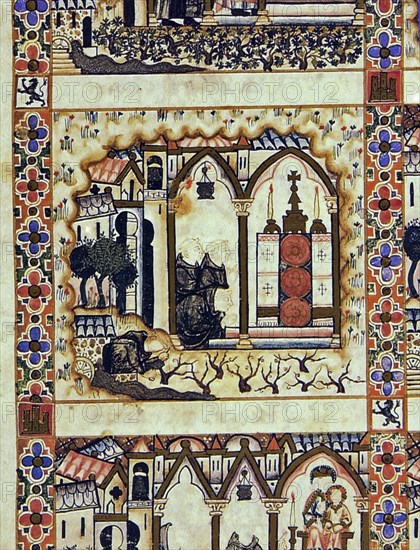 ALFONSO X EL SABIO 1221/84
D-MS.B.R.20- CANTIGA STA MARIA-Nº226-F15-C-MONJE PODANDO VIÑAS EN EL MES DE MARZO-INACABADA
FLORENCIA, BIBLIOTECA NACIONAL
ITALIA
This image is not downloadable. Contact us for the high res.