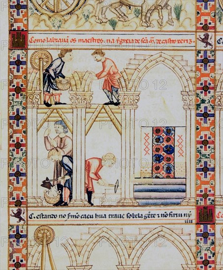 ALFONSO X EL SABIO 1221/84
D-MS.B.R.20-CANTIGA STA MARIA-Nº266-F84-C-OBREROS ANTES DE CIMBRAR LA NAVE EN STA Mº DE CASTROJERIZ
FLORENCIA, BIBLIOTECA NACIONAL
ITALIA
This image is not downloadable. Contact us for the high res.