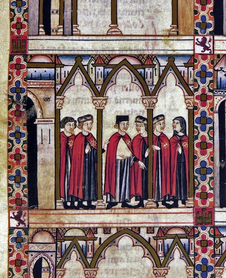 ALFONSO X EL SABIO 1221/84
D-MS.B.R.20-CANTIGA STA MARIA-Nº299-F100-C-FRAILES DE LA ORDEN DE LA ESTRELLA/CALATRAVA-S XIII
FLORENCIA, BIBLIOTECA NACIONAL
ITALIA
This image is not downloadable. Contact us for the high res.