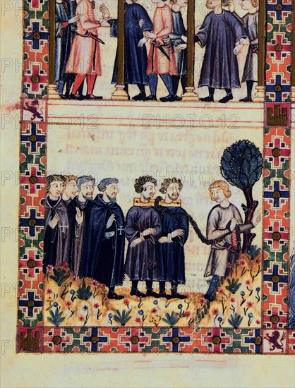 ALFONSO X EL SABIO 1221/84
D-MS.B.R.20-CANTIGA STA MARIA-Nº275-F103V-E-FRAILES HOSPITALARIOS MORDEDORES ENCADENADOS-S XIII
FLORENCIA, BIBLIOTECA NACIONAL
ITALIA
This image is not downloadable. Contact us for the high res.