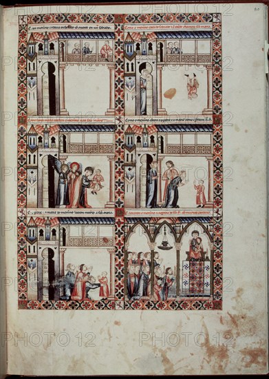 ALFONSO X EL SABIO 1221/84
MS B.R.20- CANTIGA STA MARIA Nº282-F80R-LA VIRGEN SALVA A NIÑO DE SEGOVIA QUE SE CAE POR EL BALCON
FLORENCIA, BIBLIOTECA NACIONAL
ITALIA