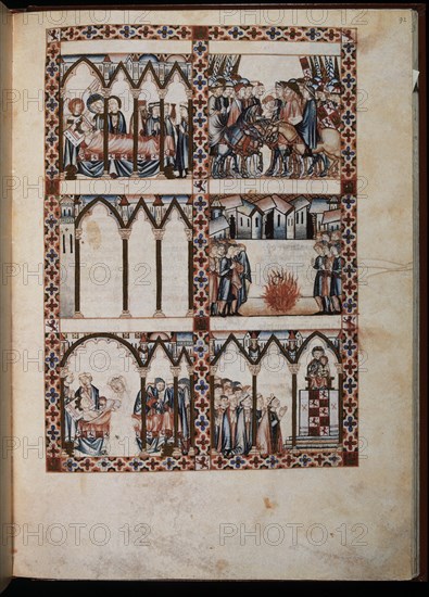 ALFONSO X EL SABIO 1221/84
CANTIGA STA MARIA Nº235-F92R-VIRGEN SALVA AL REY ALFONSO X DE ENFERMEDAD GRAVE EN VALLADOLID 1278
FLORENCIA, BIBLIOTECA NACIONAL
ITALIA
This image is not downloadable. Contact us for the high res.
