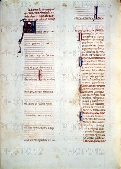 ALFONSO X EL SABIO 1221/84
MS B.R.20- CANTIGA STA MARIA Nº304-F98V-TEXTO-ESTROFA EN VERSO GALAICO PORTUGUES- S XIII
FLORENCIA, BIBLIOTECA NACIONAL
ITALIA