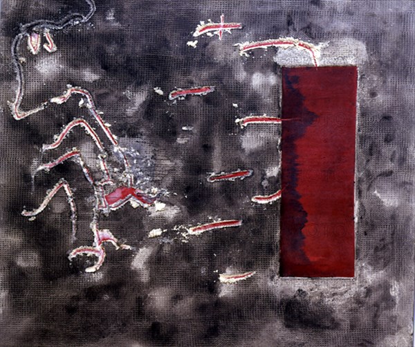 TAPIES ANTONI 1923-
RECTANGLE VERMELL - 2003 - TECNICA MIXTA/MADERA - 200x175
MADRID, GALERIA SOLEDAD LORENZO
MADRID
