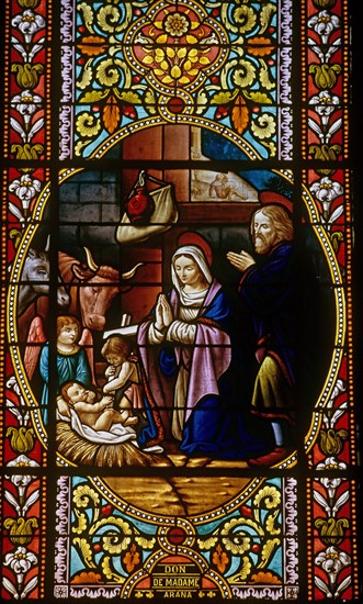 Stained-glass window, Nativity