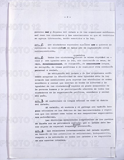 PROYECTO PARA LA CONSTITUCION 1978-PRINCIPIOS GENERALES-GRUPO PARLAMENTARIO COMUNISTA-FOL2
MADRID, CONGRESO DE LOS DIPUTADOS-BIBLIOTECA
MADRID