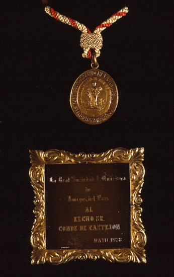 CONDECORACIONES - MEDALLA DE CARLOS III Y PLACA DE LA SOCIEDAD TOLEDANA DE AMIGOS DEL PAIS - 1978
COLECCION PARTICULAR