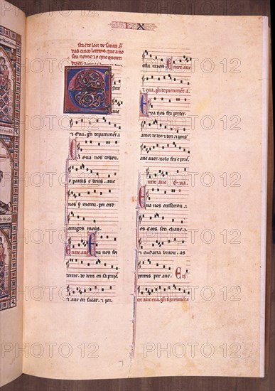 ALFONSO X EL SABIO 1221/84
MTI1-CANTIGA STA MARIA Nº60-F88R-TEXTO-ESTROFA EN VERSO GALAICO PORTUGUES-S XIII
SAN LORENZO DEL ESCORIAL, MONASTERIO-BIBLIOTECA
MADRID
This image is not downloadable. Contact us for the high res.