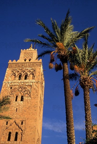 Minaret at the Koutoubia Mosque, Marrakesh, 12th century AD