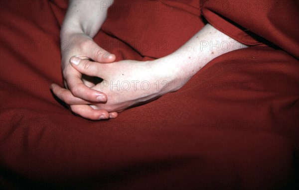 Nun's hands, meditation