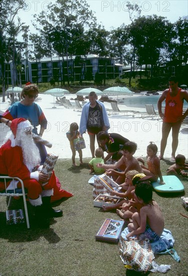 Fête de Noël sur la plage, en Australie