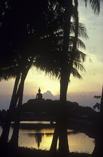 Giant statue of the Buddha on Koh Samui island in the Gulf of Siam