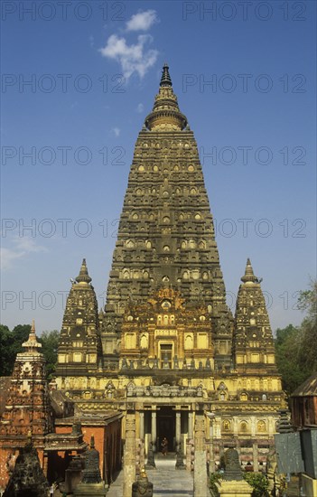 Stupa at the site of Buddh`a enlihgtenment Bodhgaya India