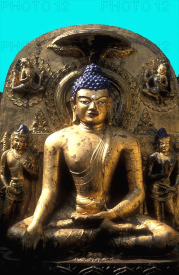 Buddha statue at Bodhgaya sacred site where Buddha
attained enlightenment