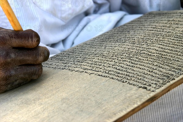 Writing Quranic verses on a slate in Chad