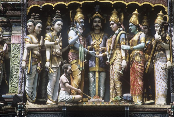 Pantheon of Hindu Godson the Hare Krishna Temple in Singapore