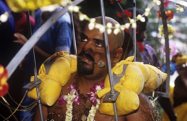 Hindu penitent at Thaipusam in Kuala Lumpur