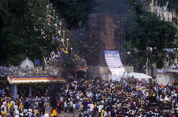 Hindu festival of Thaipusam at the Batu Caves in Kuala Lumpur Malaysia