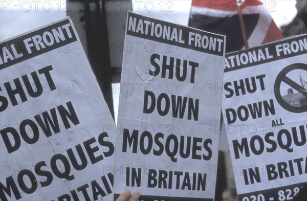 National Front right-wind demonstration against Islam
in Britain
