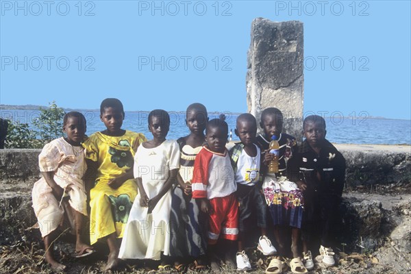 Chirldren dresed in new clothes for eid el fitr Tanzania