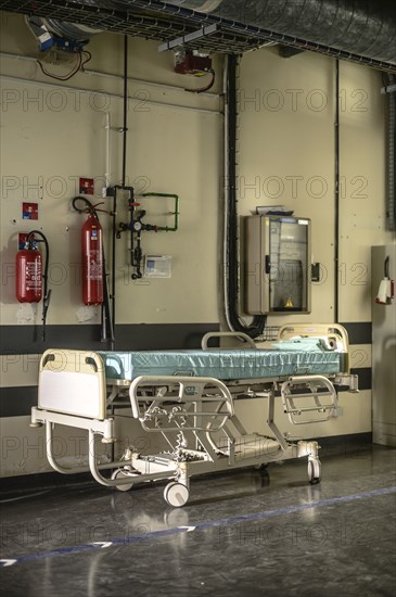 Empty corridors of a French public hospital, 2020