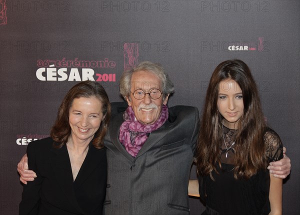 Jean Rochefort avec sa femme et sa fille, 2011