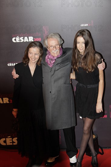 Jean Rochefort avec sa femme et sa fille, 2011