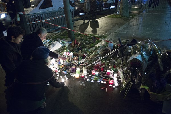 Hommage au lendemain de l'attentat de Charlie Hebdo, 2015