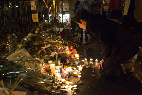 Hommage au lendemain de l'attentat de Charlie Hebdo, 2015