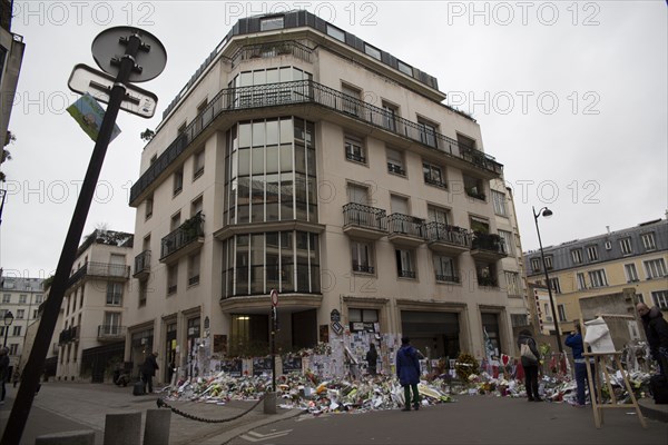 Hommage au lendemain de l'attentat de Charlie Hebdo, 2015