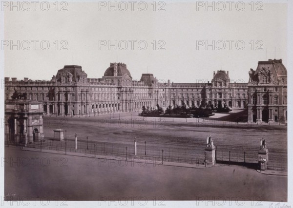 Baldus, Paris, View of the new Louvre