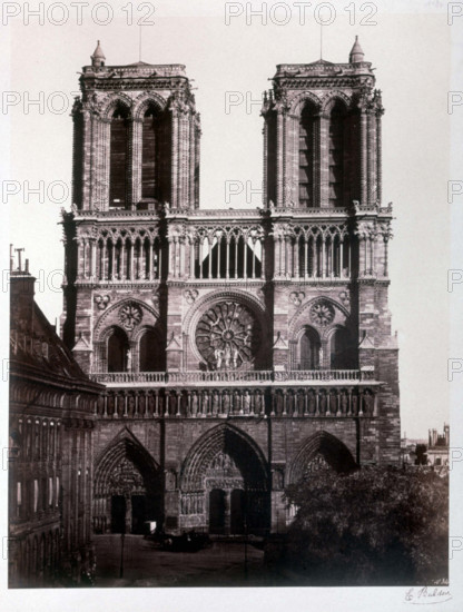 Baldus, Paris, church of Notre-Dame's façade