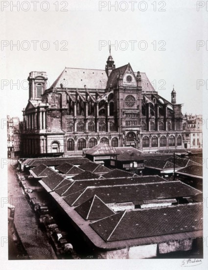 Baldus, Paris, l'église Saint-Eustache et ses halles