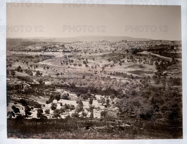 Frith Francis, Palestine, Jérusalem, vue panoramique