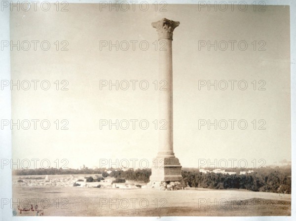 Le Gray Gustave, Egypte, Alexandrie, Colonne de Pompée