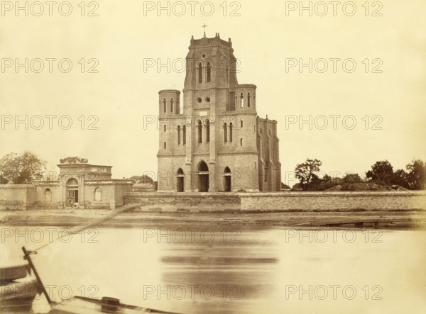 View of Tien Tsin cathedral (China)