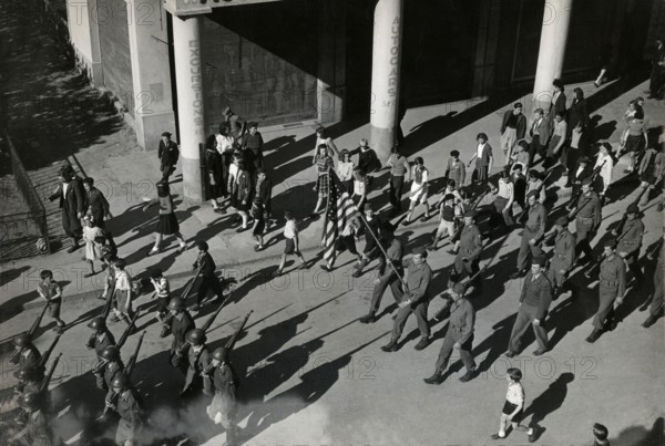 Défilé des troupes américaines à la Libération de la France (août 1944)