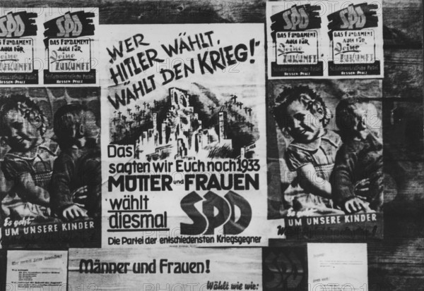 Affiche électorale allemande dans la zone française d'occupation (1946)