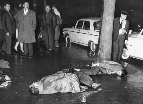 Shooting on the Boulevard Bonne Nouvelle, Paris (1961)
