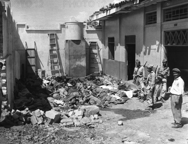 Vicitms of an accidental dynamite blast in the city of Cali, Colombia (1956)