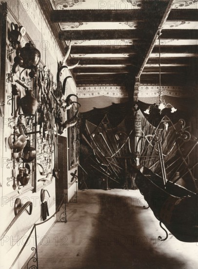 Paris. 1900 World Exhibition. The Pavillon Hongrois, Hunting and Fishing section.