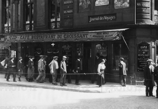 Famous Café du Croissant in Paris