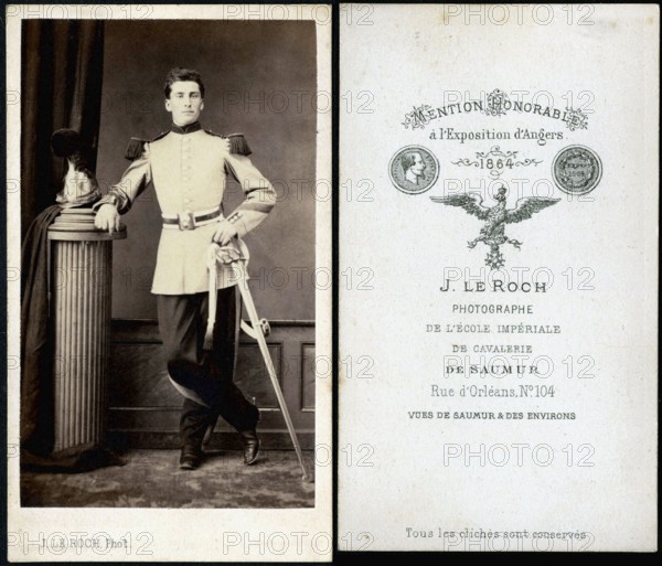 A "cadre noir" (an elite cavalrymen corps) in Saumur