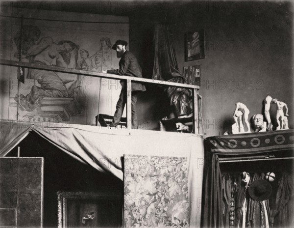 Jean-Paul Laurens in his studio