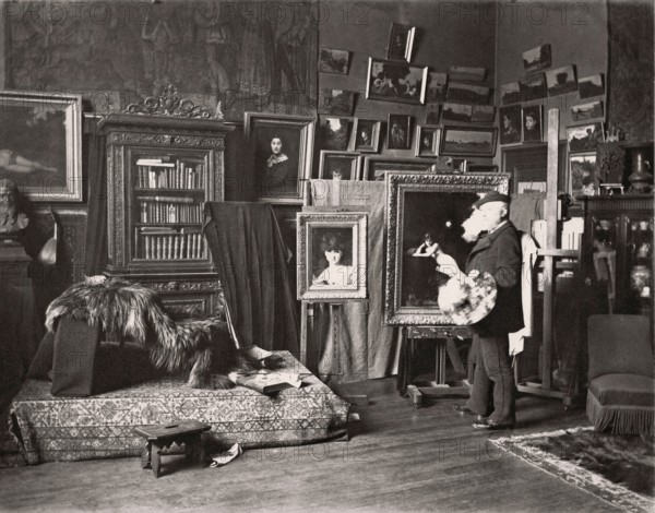 Jean-Jacques Henner dans son atelier